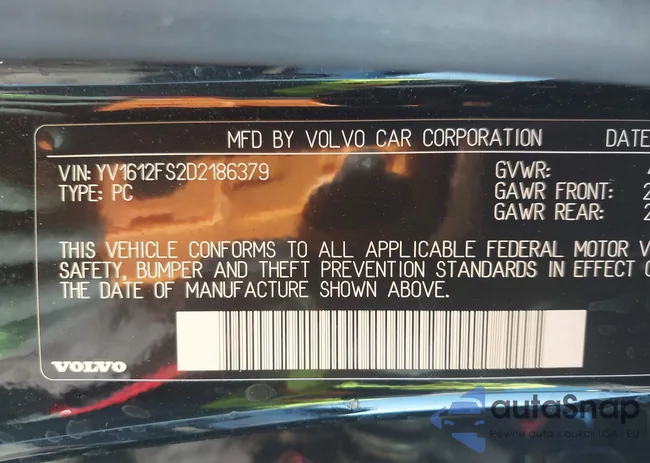 YV1612FS2D2186379: 43500956