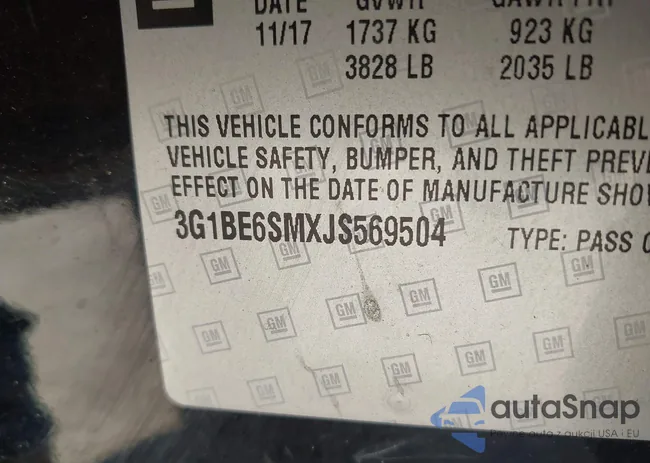 3G1BE6SMXJS569504: 43500966