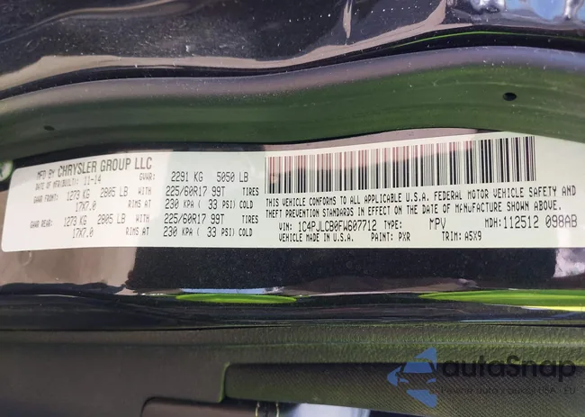 1C4PJLCB0FW607712: 43501003