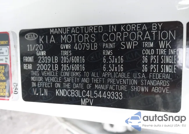 KNDCB3LC4L5449333: 43500258