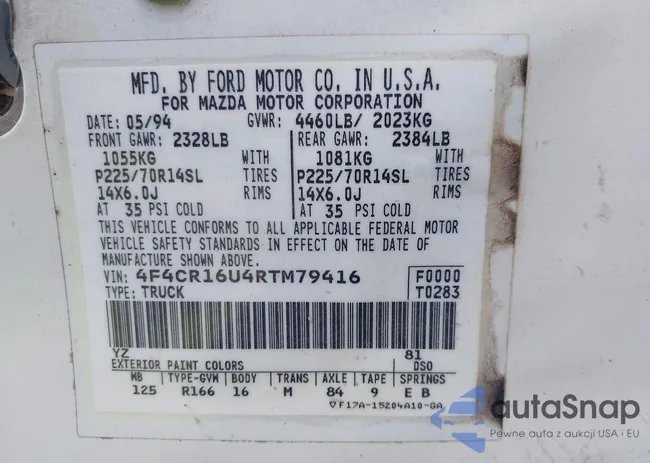 4F4CR16U4RTM79416: 43500375