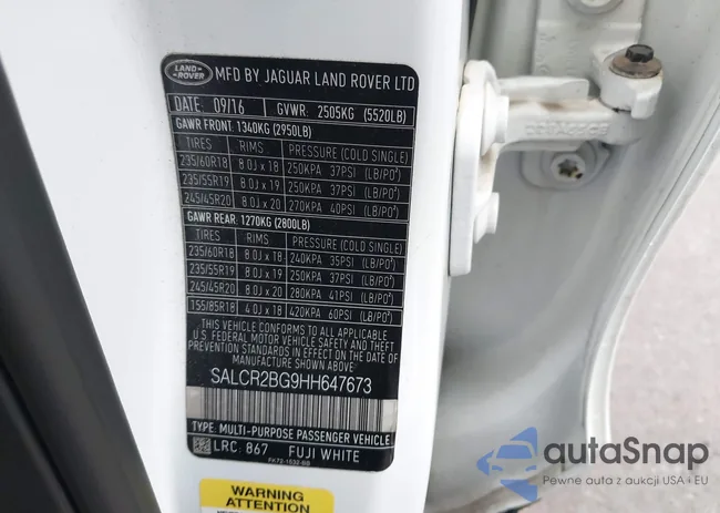 SALCR2BG9HH647673: 43500422