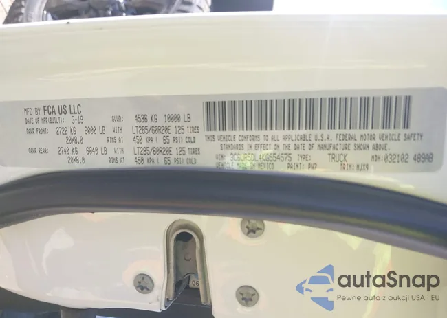 3C6UR5DL4KG554575: 43501445