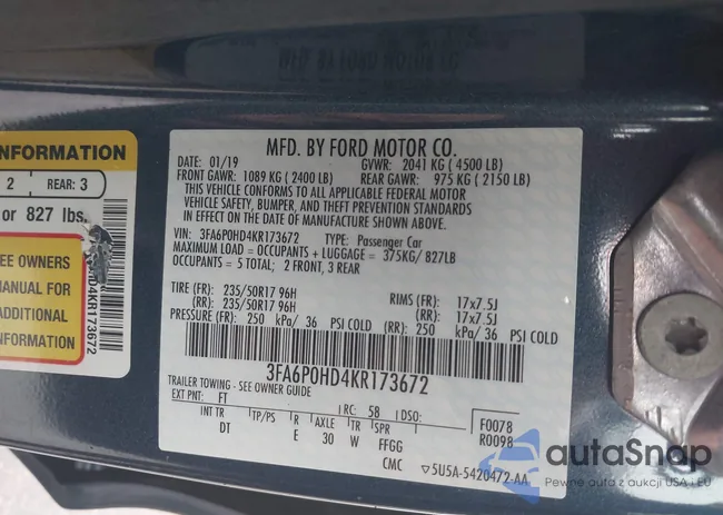 3FA6P0HD4KR173672: 43501458