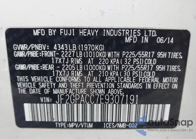 JF2GPACC7E9307191: 43501551