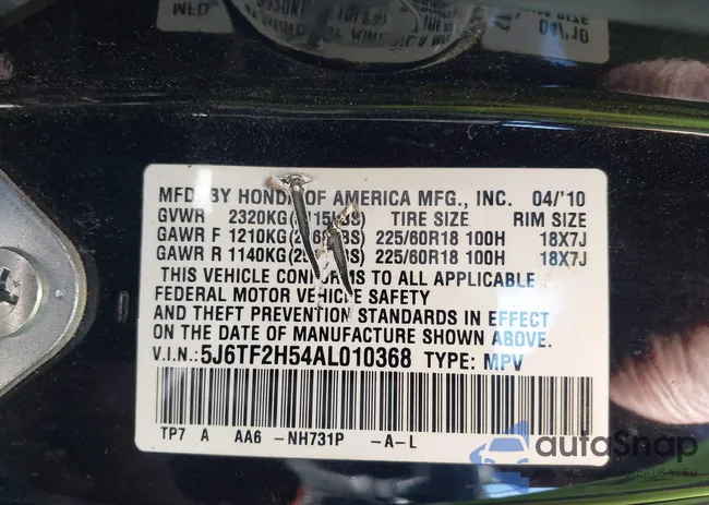 5J6TF2H54AL010368: 43501561