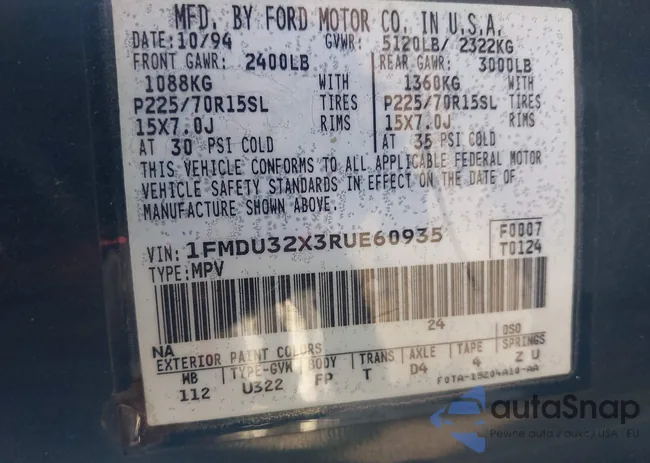 1FMDU32X3RUE60935: 43501679