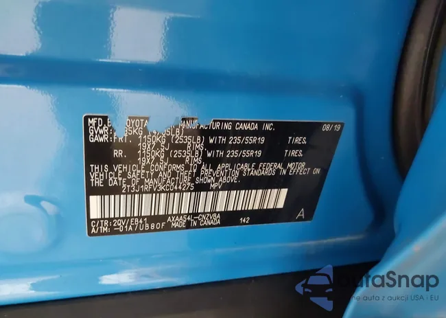 2T3J1RFV3KC044275: 43501743