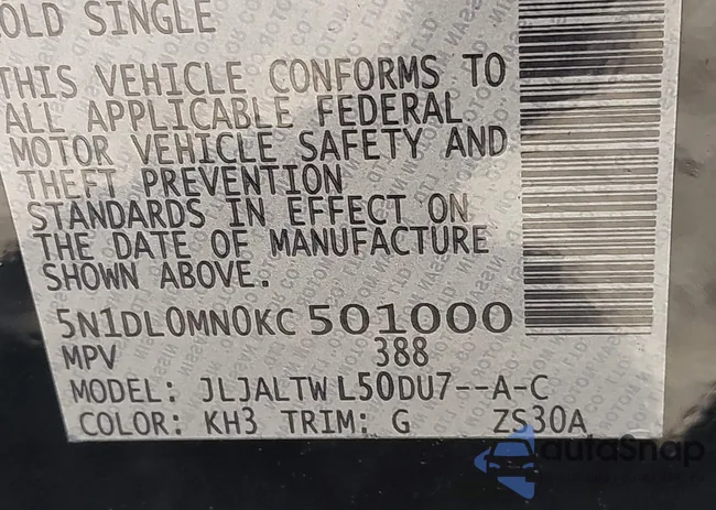 5N1DL0MN0KC501000: 43501750