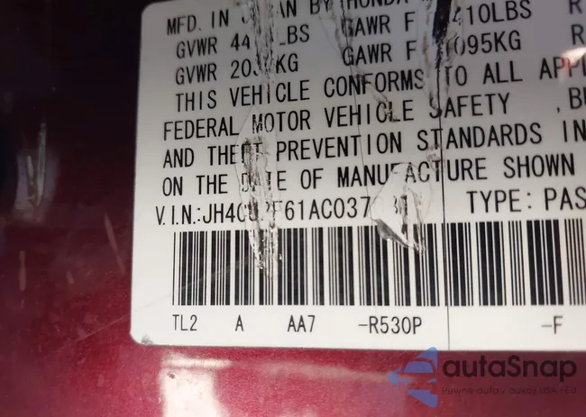 JH4CU2F61AC037081: 43501855