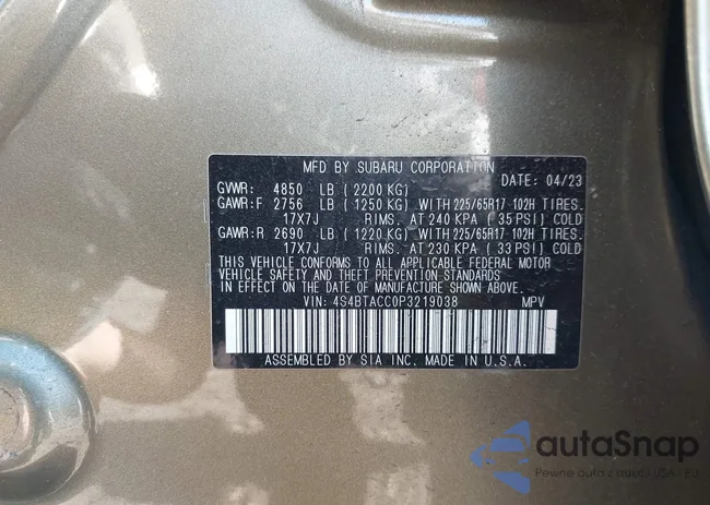 4S4BTACC0P3219038: 43501871