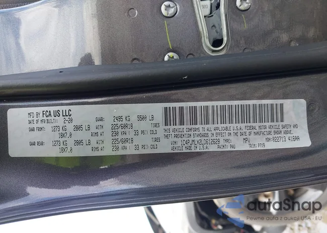 1C4PJMLX2LD612628: 43501903