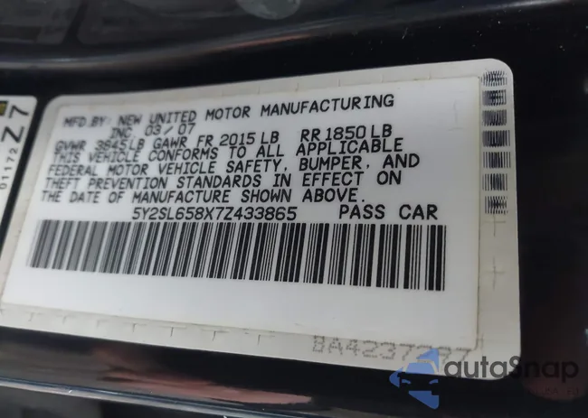 5Y2SL658X7Z433865: 43501922