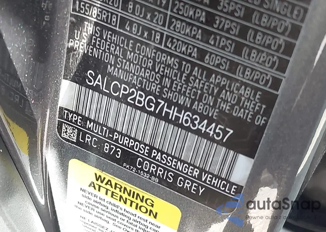 SALCP2BG7HH634457: 43501985