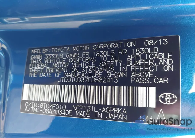 JTDJTUD37ED582413: 43501094