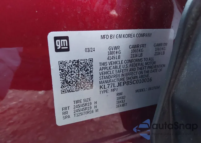 KL77LJEP8SC010016: 43501427