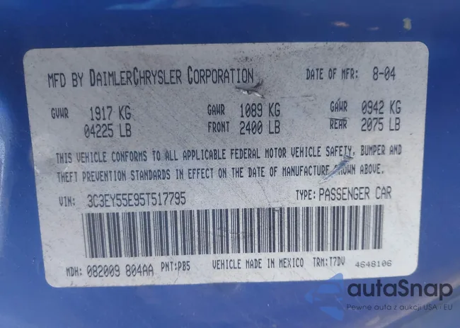 3C3EY55E95T517795: 43502484