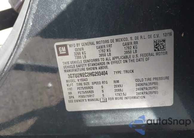 3GTU2NEC2HG293404: 43502636