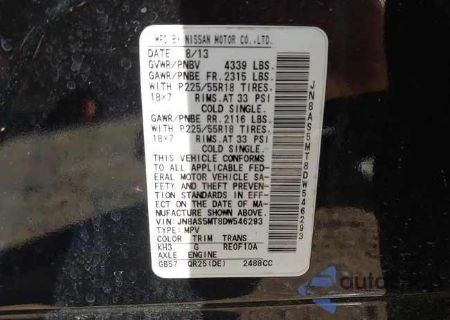 JN8AS5MT8DW546293: 43502661