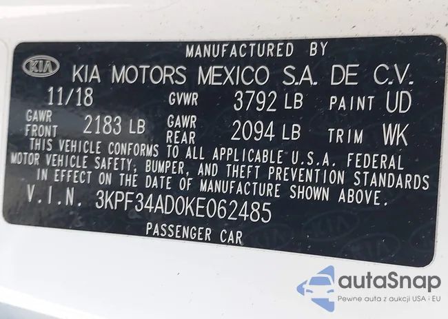 3KPF34AD0KE062485: 43502699