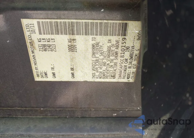 1N4AA5AP5CC810159: 43502711