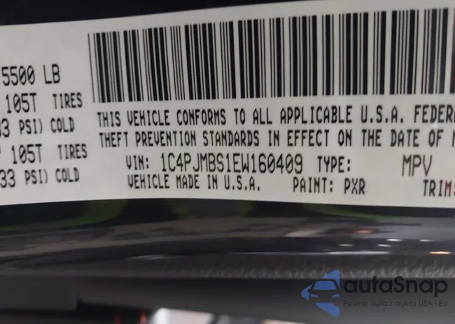 1C4PJMBS1EW160409: 43502729