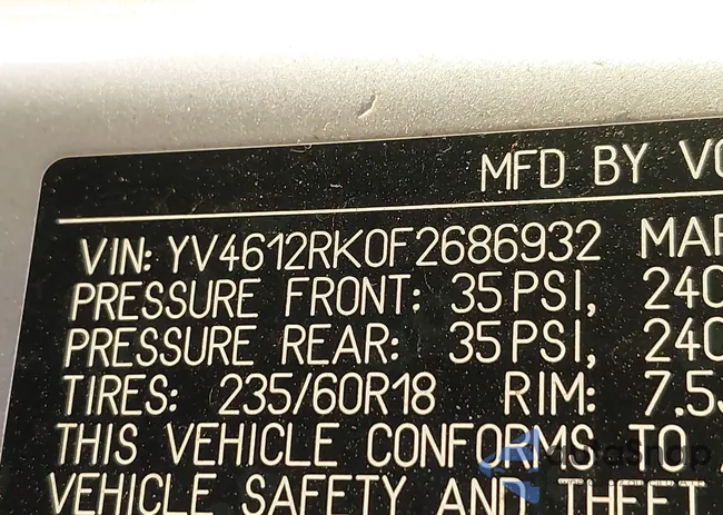 YV4612RK0F2686932: 43502739