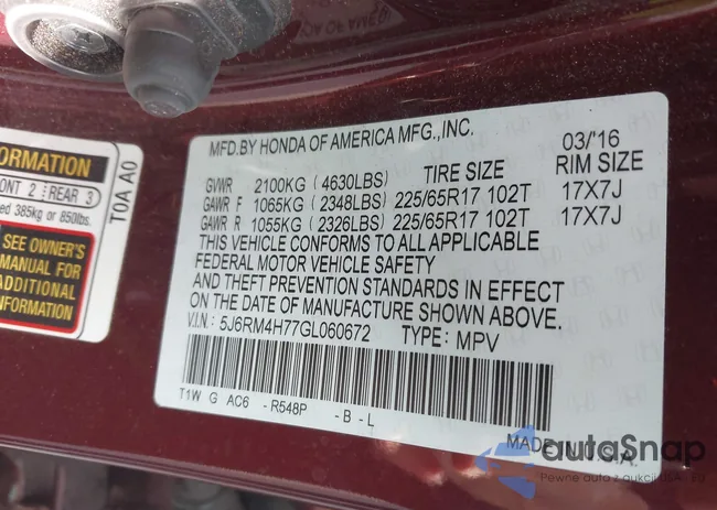 5J6RM4H77GL060672: 43502777