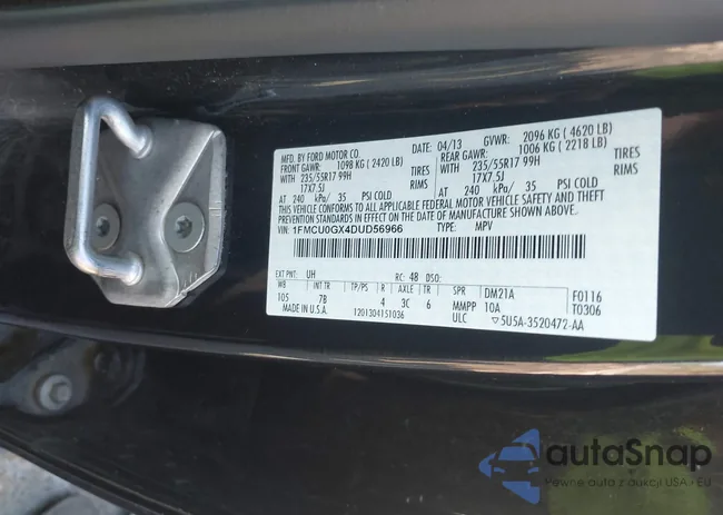 1FMCU0GX4DUD56966: 43502971