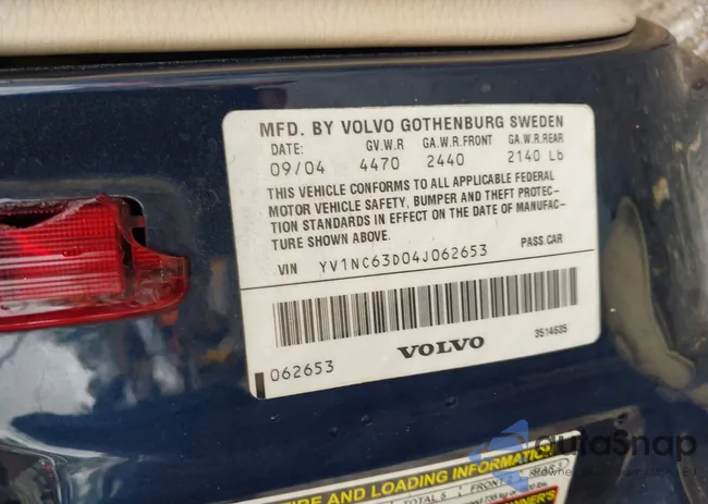 YV1NC63D04J062653: 43502095