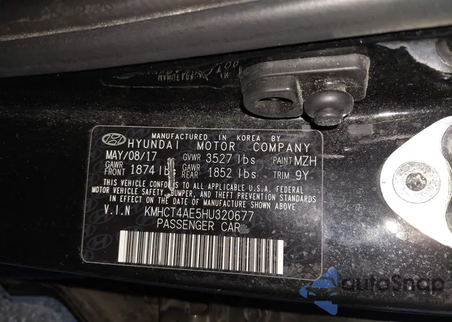 KMHCT4AE5HU320677: 43502118