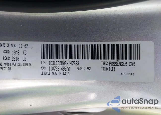 1C3LC65M08N147733: 43502184