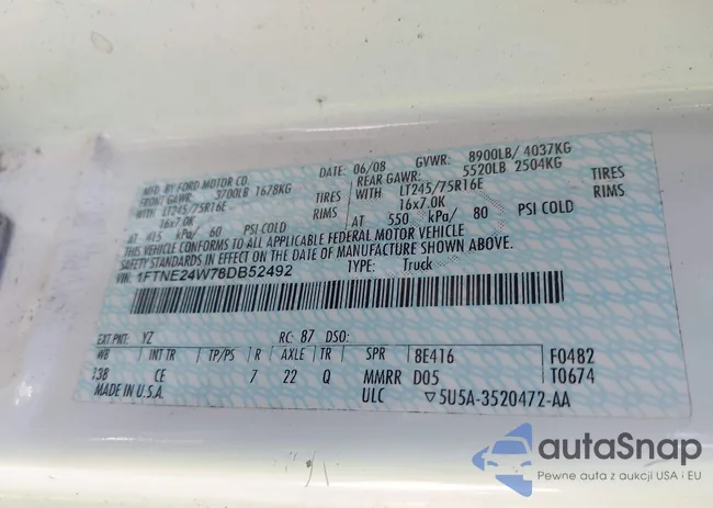 1FTNE24W78DB52492: 43502353