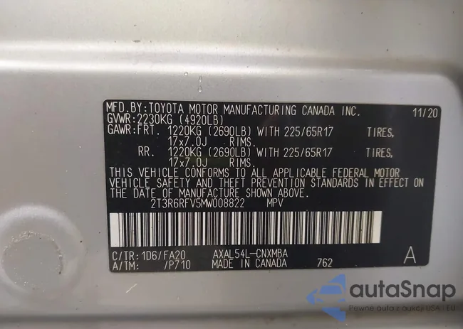 2T3R6RFV5MW008822: 43502393