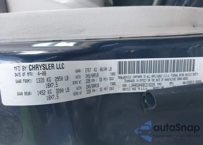 1J8HR58N68C216220: 43502427