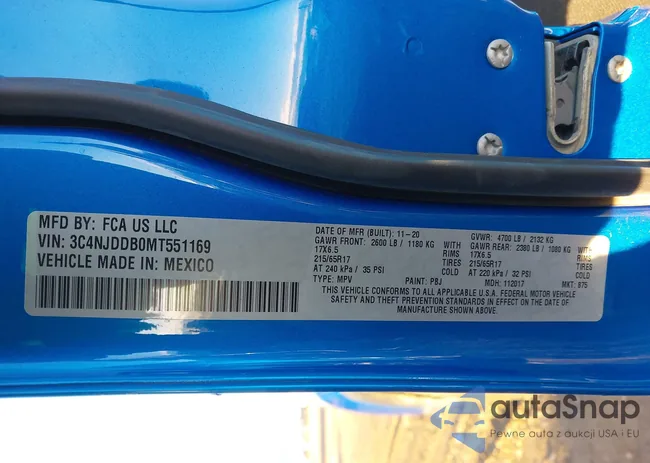 3C4NJDDB0MT551169: 43503446