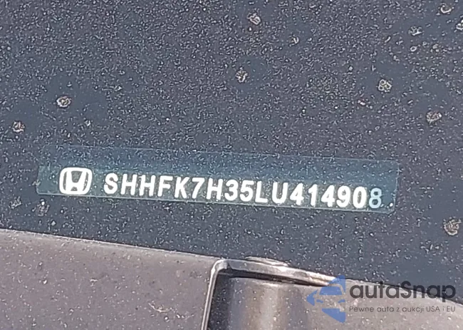 SHHFK7H35LU414908: 43503453