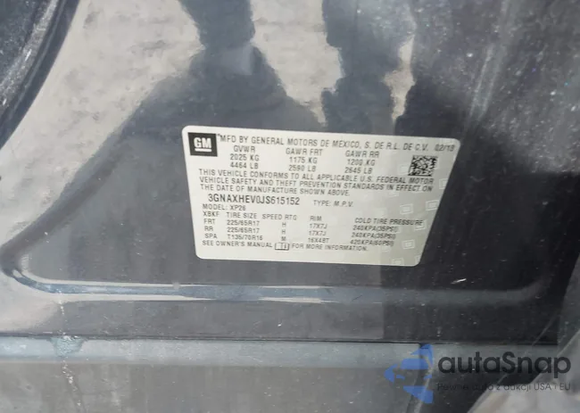 3GNAXHEV0JS615152: 43503491