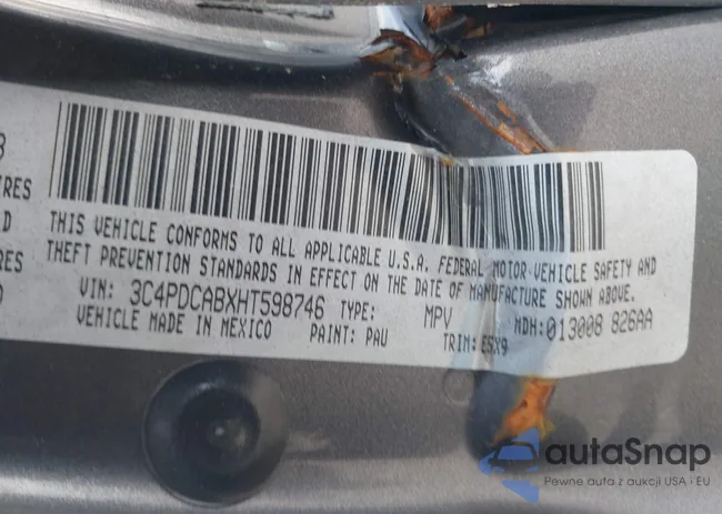 3C4PDCABXHT598746: 43503790