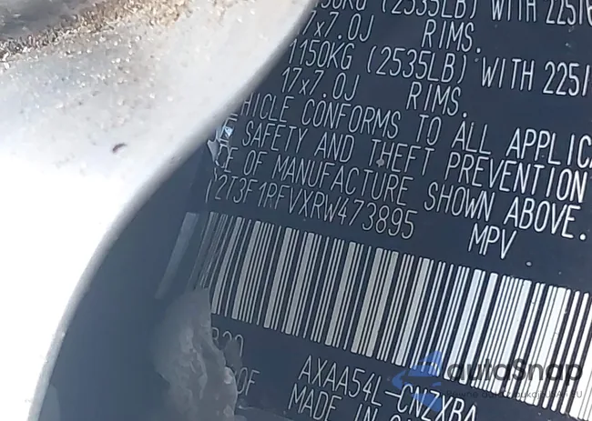 2T3F1RFVXRW473895: 43503794