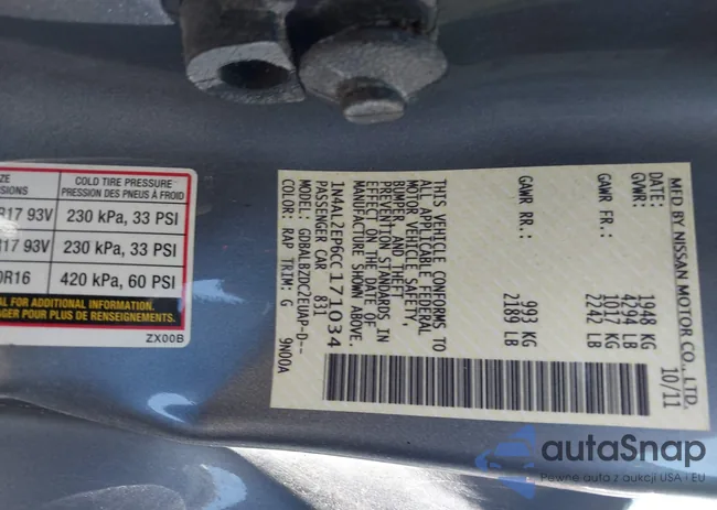 1N4AL2EP6CC171034: 43503858