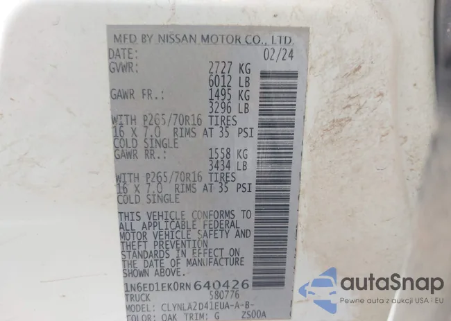 1N6ED1EK0RN640426: 43503046