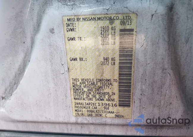 1N4AL3AP2EC139616: 43503220