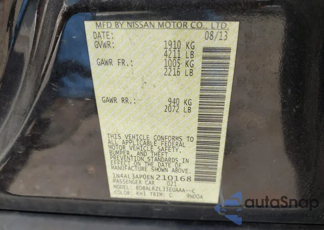 1N4AL3AP0EN210168: 43503253