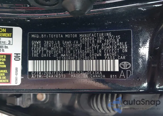 2T1BURHE7GC580381: 43504482