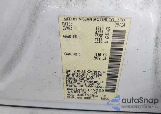 1N4AL3AP3FC175039: 43504516