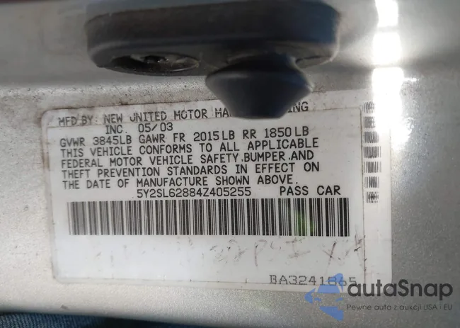 5Y2SL62884Z405255: 43504528
