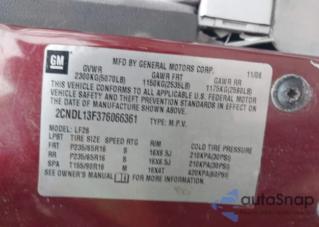 2CNDL13F376066361: 43504735