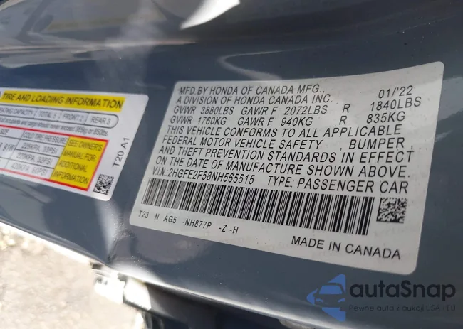 2HGFE2F58NH565515: 43504778