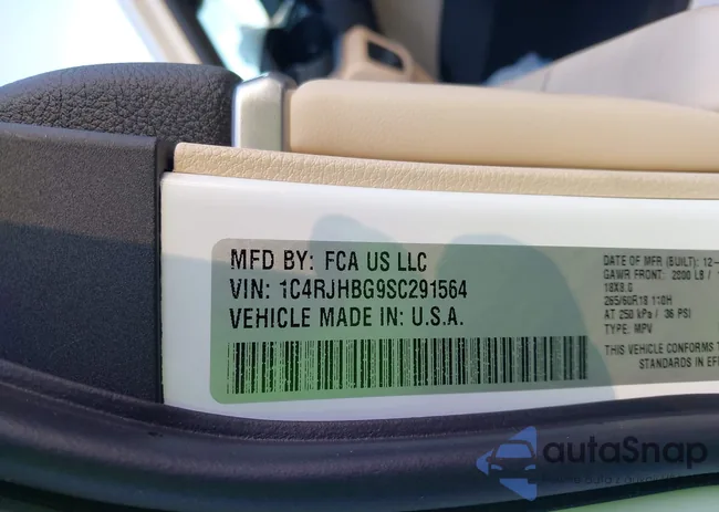 1C4RJHBG9SC291564: 43504831